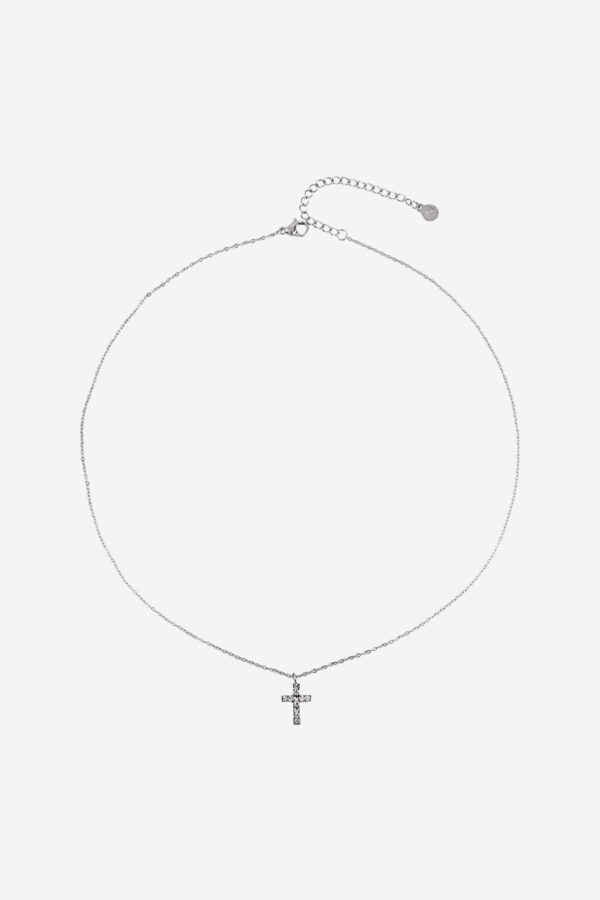Cross_Strass_Necklace_Silver