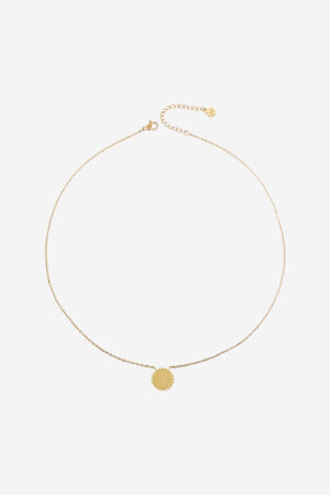 Initial-Coin-Necklace-Gold