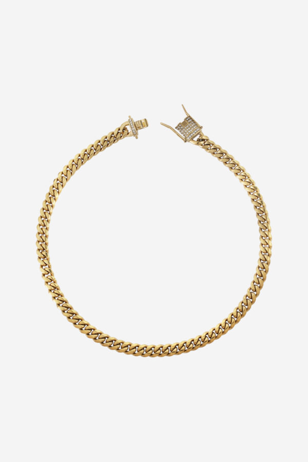 Link-Necklace-Strass-Claspe-Gold