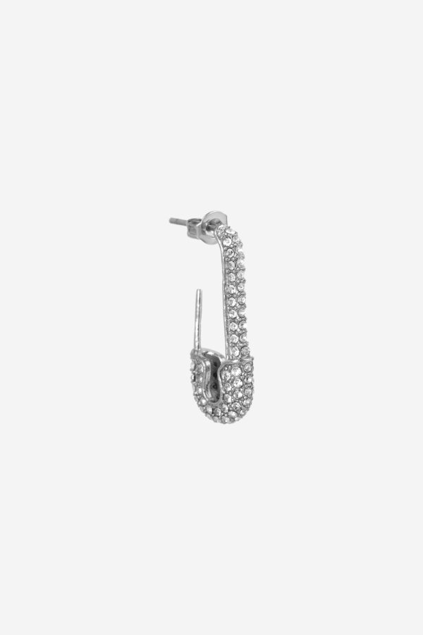 Safety-Pin-Single-Earring-Silver