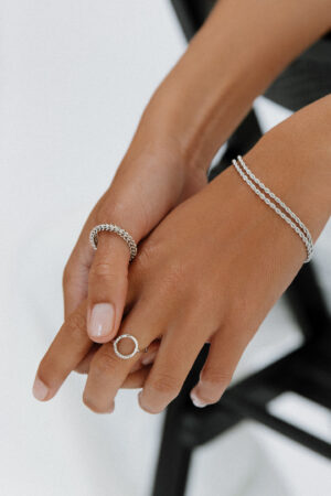 Strass-Circle-Ring-Silver