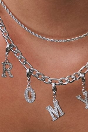 Initial-charm-silver