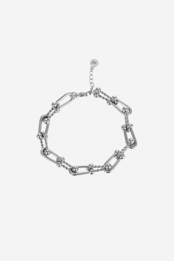 Twisted-Link-Bracelet-Silver