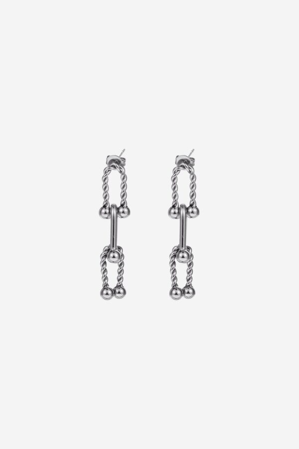 Twisted-Link-Earrings-Silver