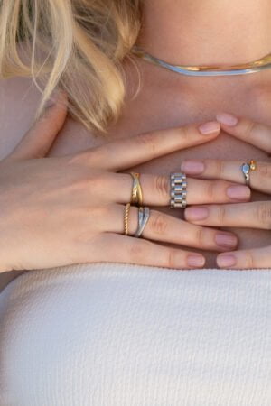 Crossover-Ring-Silver