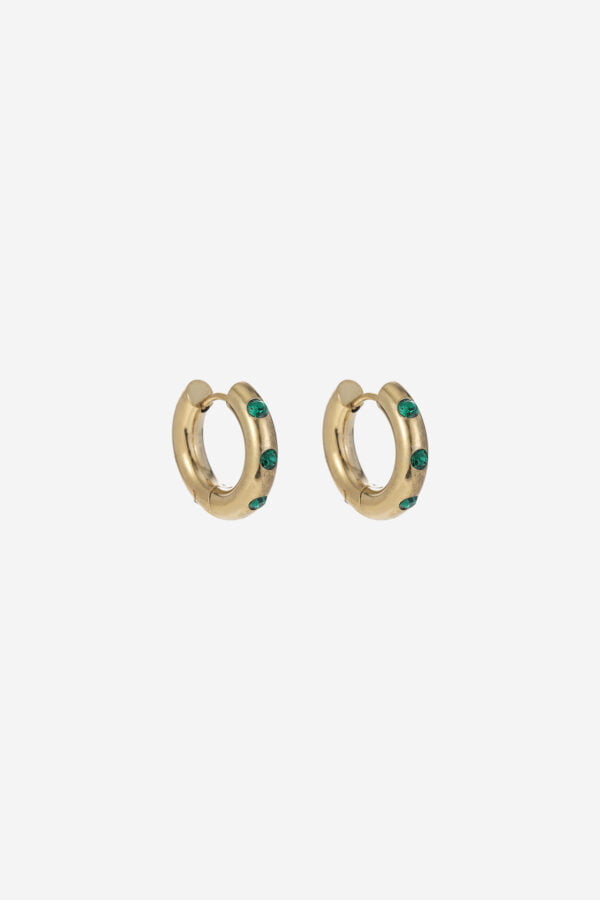 Green-Strass-Small-Hoops-Gold