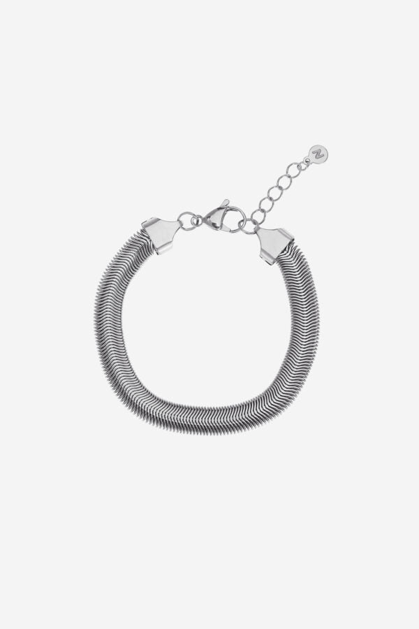 Bold-snake-chain-bracelet-silver