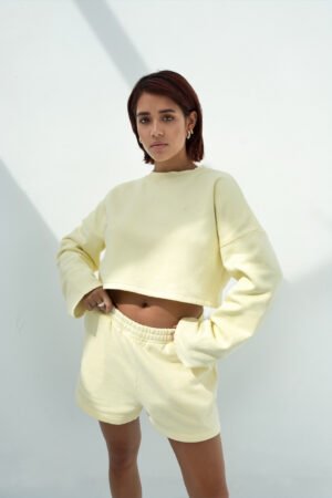 Cropped-sweater-+-Sweatshort-_-Sunrise-Yellow