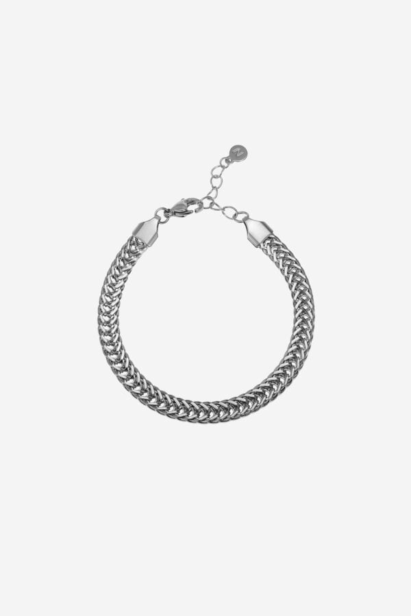 Braided-Chain-Bracelet-Silver