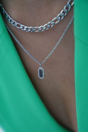 Strass-Pendant-Necklace-Silver