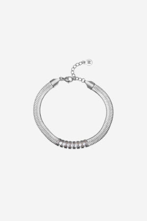 Strass-Studded-Snake-Bracelet-Silver