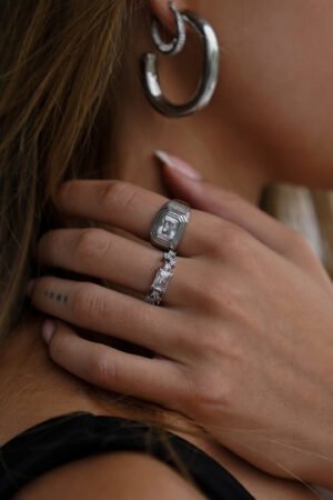 Multi-Shaped-Stone-Ring-Silver