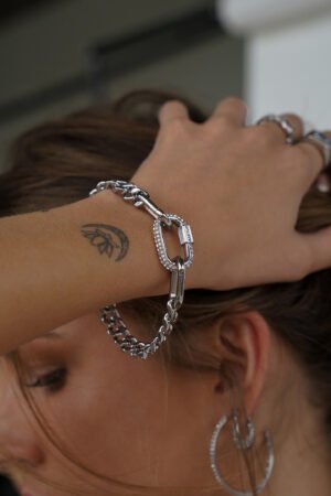 Strass-Chain-Bracelet-Silver