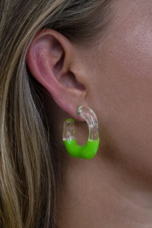 Green-Transparent-Chunky-Hoops