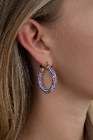 Lilac-Strass-Hoops