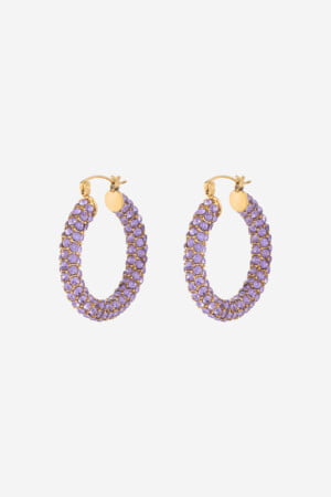 Lilac-Strass-Hoops