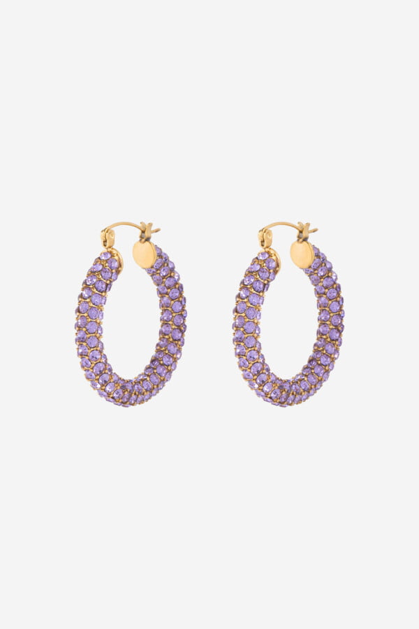 Lilac-Strass-Hoops