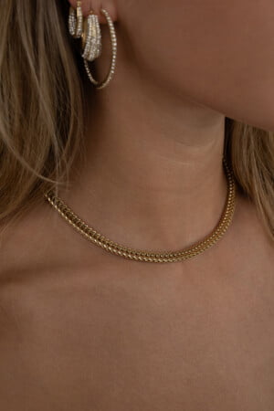 Braided-Chain-Necklace-Gold
