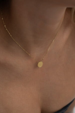 Initial-Coin-Necklace-Gold