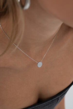 Initial-Coin-Necklace-Silver