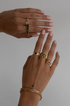 Oval-Strass-Ring-Gold