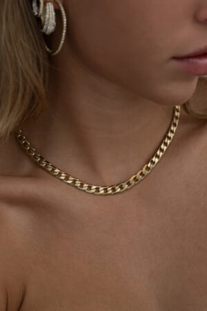 Pressed-Chain-Necklace-Gold